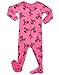 Leveret Kids Pajamas Baby Boys Girls Footed Pajamas Sleeper 100% Cotton (4 Toddler, Skull Pink)