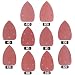 Swpeet 60 Pcs Mouse Detail Sander 10 Sizes Sanding Discs Sandpaper Hook and Loop Pads for Mouse Sander Grits Sanding Sheets 10 Sizes - 40/60 / 80/100 / 120/180 / 240/320 / 400/800 Grits