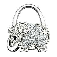 ZoCr Elephant Style Premium Foldable Handbag Bag Purse Hanger Table Hook Holder (Silver)