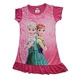 Disney Princess Frozen Elsa Dress Anna Girl Children's Clothes Party Sleeveless Kids (3T, Pink)