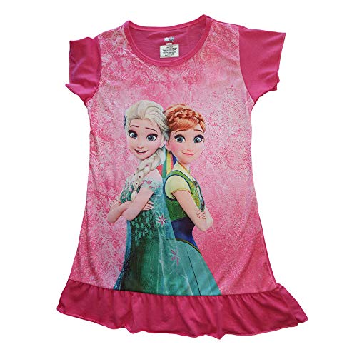 Disney Princess Frozen Elsa Dress Anna Girl Children's Clothes Party Sleeveless Kids (3T, Pink)