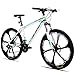 Hiland 26 Inch Mountain Bike 6 Spokes Wheel Aluminum MTB Bicycle with 21 Speeds Disc Brake Suspension Fork Urban Commuter City Bicycle Whitethumb 1