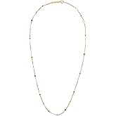 Zoe Chicco Women's 14k Oval Mixed Color Enamel Curb Satellite Chain Necklace, Yellow Gold, One Size