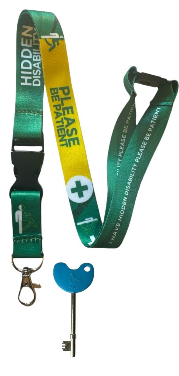 Hidden Disability Lanyard with Compatible Radar/NKS Disabled Toilet Key