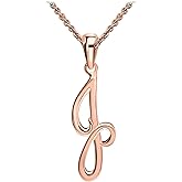 SEA OF ICE Letter Initial Necklace, Alphabet Letter Pendant Necklace, Sterling Silver, Gold, Rose Gold Necklace for Women, Elegant Initial Necklaces, Personalized Custom Women's Necklaces