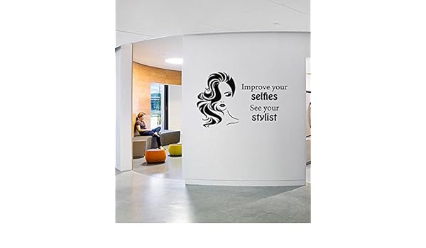 Custom Wall Window Decal Stickers Beauty Hair Salon Name Hours