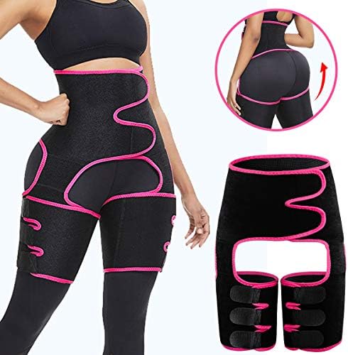 MEILYLA Waist Trainer 3-in-1 Thigh Trimmer for Women High Waist Body Shaper Sliming Support Belt Weight Butt Lifter for Sport Fitness Training Exercise MEILYLA Waist Trainer 3-in-1 Thigh Trimmer for Women High Waist Body Shaper Sliming Support Belt Weight Butt Lifter for Sport Fitness Training Exercise