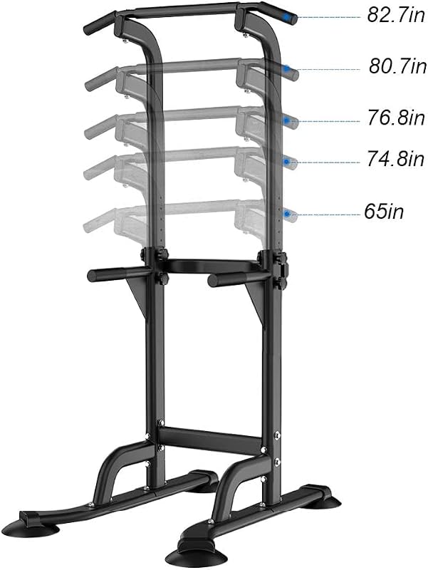 Sogeshome power tower pull up station pull up bar para home gym fitness dip station altura ajustável treino corporal nsd-psbb005-01