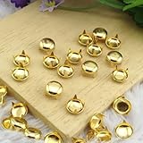 Come2Buy 100pcs 7MM ANTIQUE Gold Round Dome Metal Studs Spots Nailheads Fastners