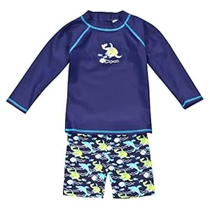 Landora®: Badkleding voor baby’s en peuters, lange mouwen, set van 2 met uv-bescherming 50+ en Oeko-Tex 100…