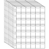 Uncle Paul Coin Pocket Pages - 42 Pockets Standard 9-Hole Coin Pocket Inserts Collecting Sleeves for Coins 10 Sheets CS03-42 Series