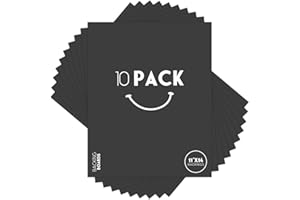 Golden State Art, 10 Pack 11x14 Uncut Photo Mat Matboard, Black Backing Board for Frame, Picture, Print