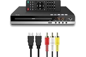 METRICSQUARE DVD Player for TV Home CD Player with HDMI and RCA Cables, Remote Control, and USB Input - Enjoy 1080p HD Picture Quality and Immersive Sound