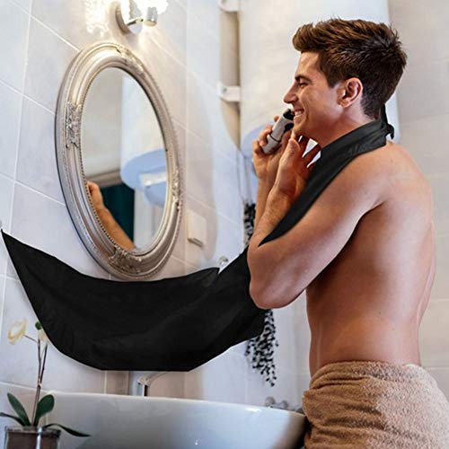 Tearcam Shaving Cloth, Shave Apron Hair Clippings CatcherÂ Grooming Cape Apron Beard Bib for Shaving Offers Hassle-Free Shaving