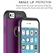 iPhone 6 Cases, Vogue Shop 2in1 Hybrid Hard PC Cover and Inner Soft Silicone Corner Protection High Impact Defender Combo Shell Case for iPhone 6 4.7 inch (Purple+Black)