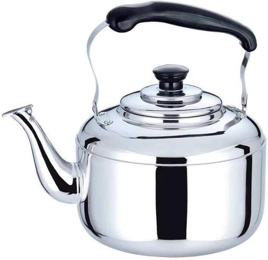 PLHMS Teapot Stove Teapot 6-10 Liters Stainless Steel Kettle Whistle Folding Handle, Fast Boiling Large Capacity