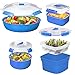 Sistema (8pc) Microwave Cookware & Food Storage Container Set With Locking Lids, Reusable