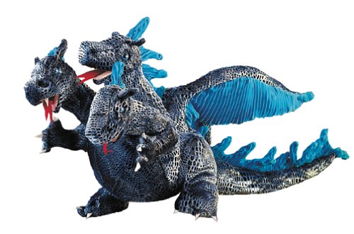 Folkmanis Three-Headed Blue Dragon Hand Puppet
