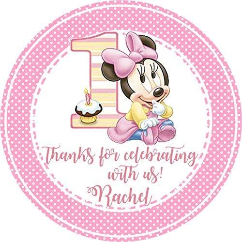 Amazon Com Minnie Mouse First Birthday Party Stickers Minnie