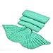 LAGHCAT Mermaid Tail Blanket Crochet Mermaid Blanket for Adult, Soft All Seasons Snuggle Mermaid Sleeping Bag Blankets, Classic Pattern, (71