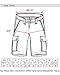 TRENSOM Men's Casual Loose Fit Cargo Shorts, Straight Multi-Pocket Cotton Outdoor Wear Dark Blue Size 38