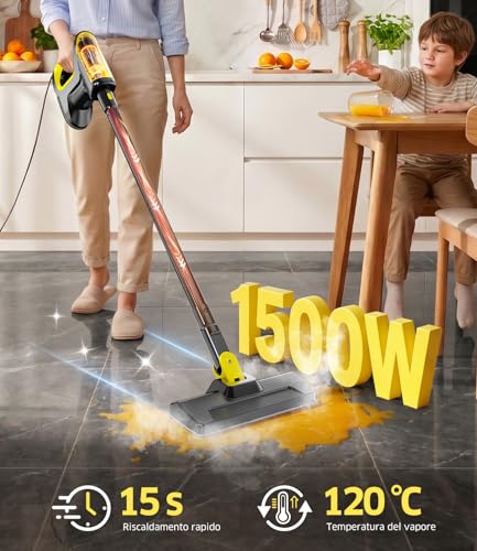 PEXCHO Steam Mop with Portable Cleaner 1500 W, Removable Tank
