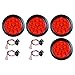 Astra Depot 4pcs RED Sealed 12 LED 4