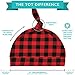 Newborn Hats for Boys Girls Soft 100% Organic Cotton Infant Baby Beanie Hospital Caps (3-Pack) (Red, Buffalo Plaid)…