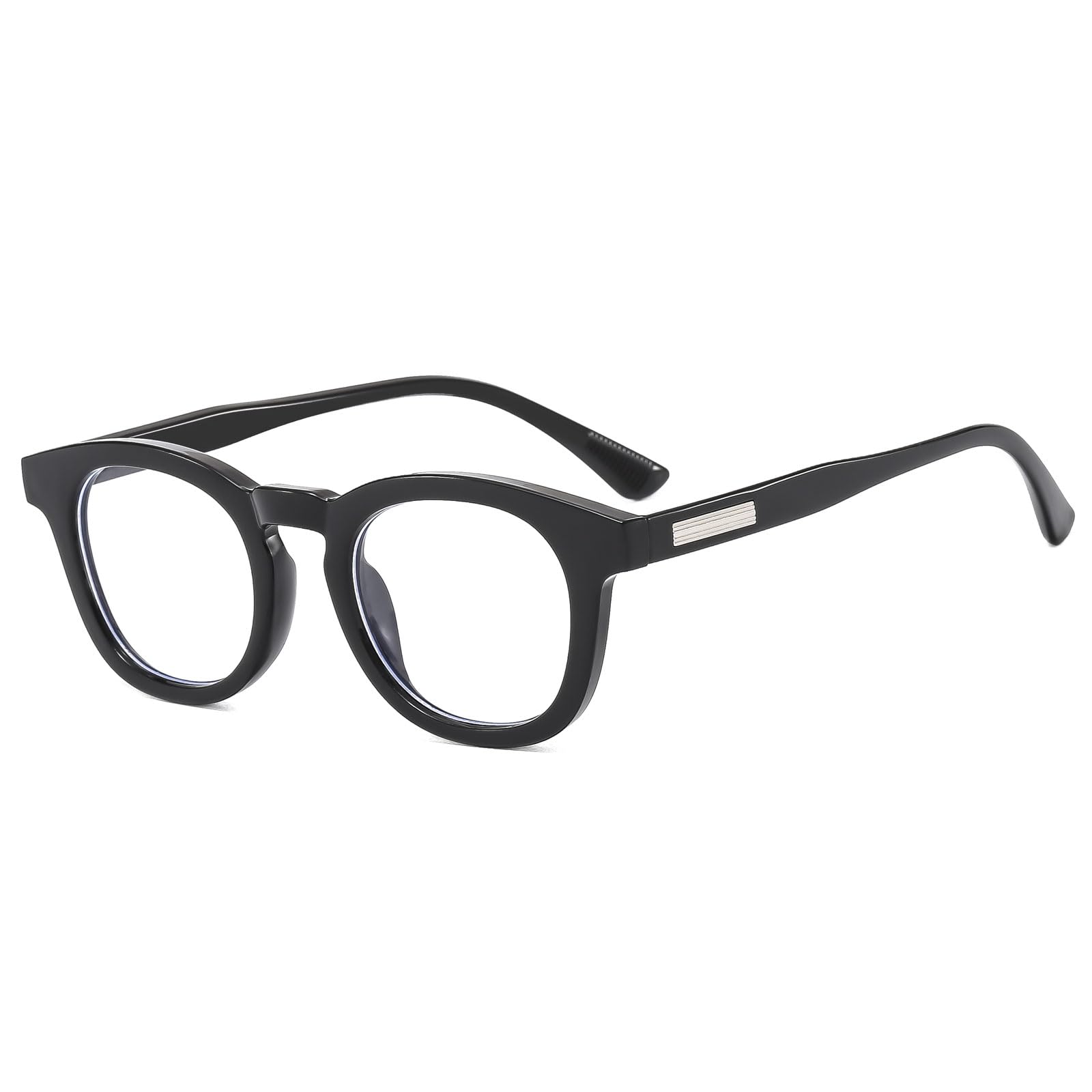 LJCZKA Small Round Blue Light Glasses Men Women, Round Anti Blue Light Glasses Computer Glasses Clear Anti Fatigue for Reading Texting Gaming