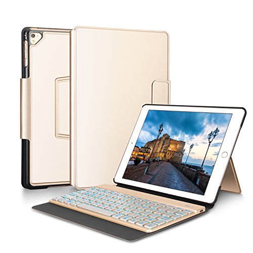 Ipad keyboard case for new 2017 ipad, ipad pro 9.7, ipa…