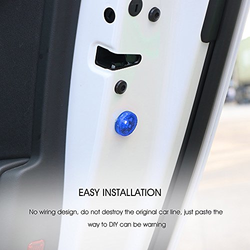 Powstro Car Door Warning Light, Car Alarm LED Light, Simulate Imitation Security System Warning Theft Flash Blinking Lamp - Thumbnail 4