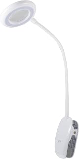 PURElite Clip-on Magnifier Light 3X LED Desk Lamp USB Rechargeable