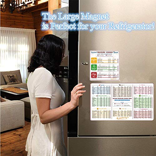 Cheat Sheet Set for Instant Pot, Electric Pressure Cooker Cook