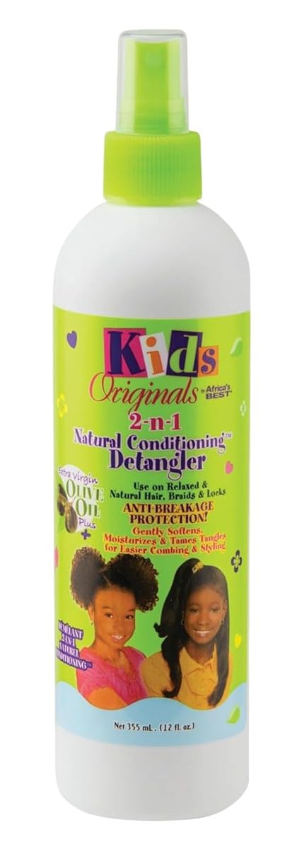 Africas Best Kids Originals 2-N-1 Detangler 12 Ounce Pump (354ml) (2 Pack)