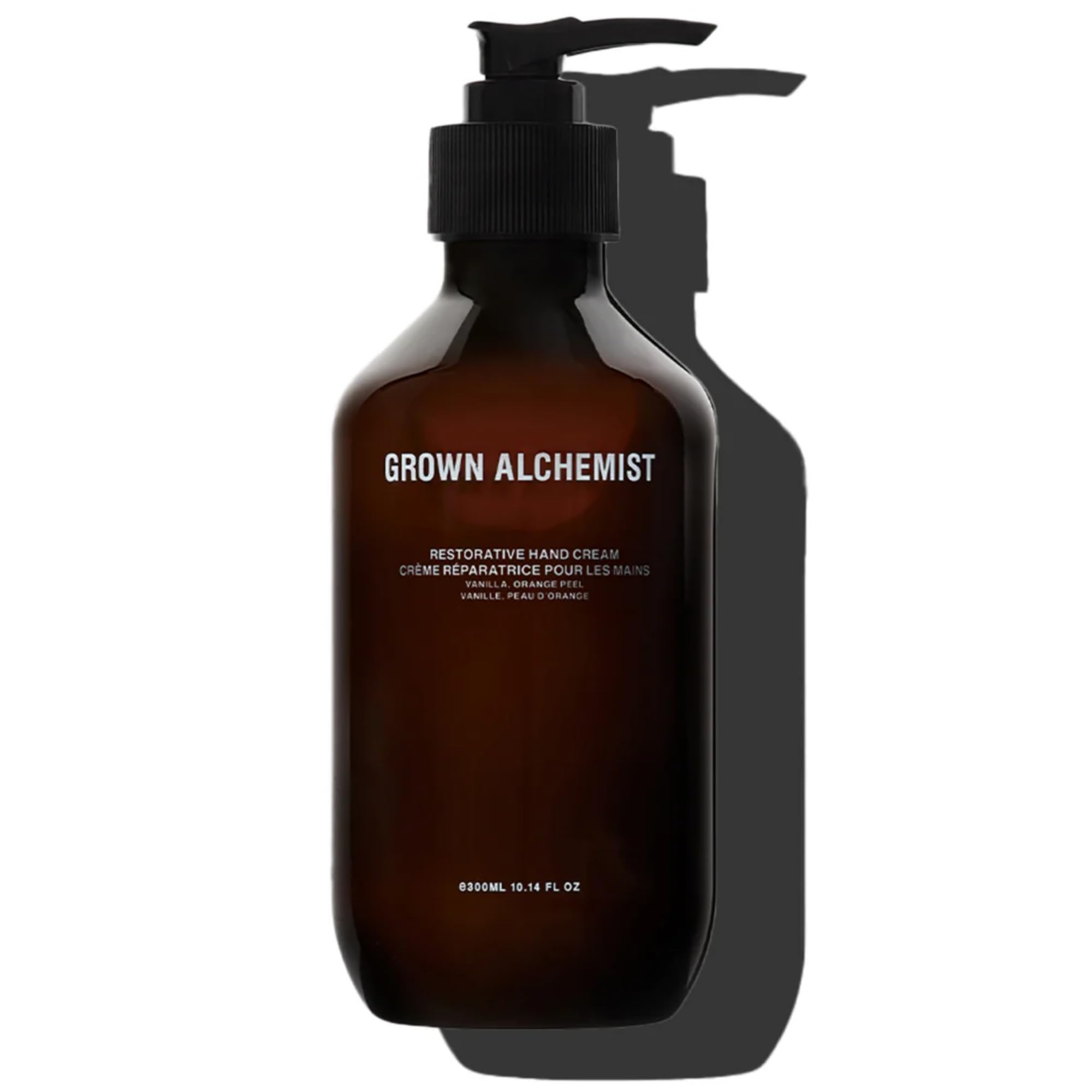 Grown Alchemist Restorative Luxury Hand Cream - Vanilla, Orange Peel - Natural, Vegan Hand Moisturiser for Dry and Cracked Hands, Soothing Handcream 300 ml