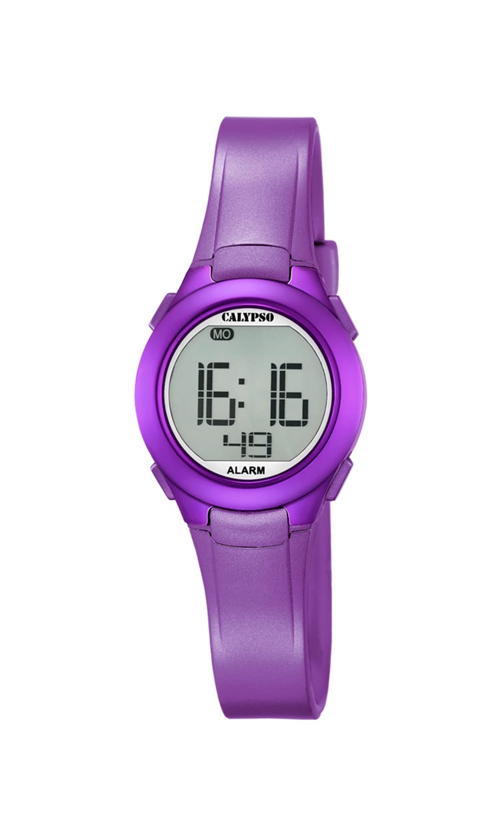 Calypso Unisex Digital Watch with LCD Dial Digital Display and Purple Plastic Strap K5677/2