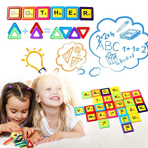 image for HOMOFY 108 PCS Magnetic Building Blocks Set for Kids 3+, Magnetic Cons