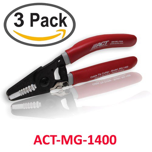 ACT Cable Tie / Lacing Cord Removal Tool and 12-22 Gauge Wire Stripper | Pack of 3
