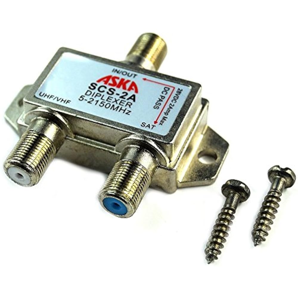 Two Heavy Duty Diplexer 2 Way Splitters Satellite Cable TV Dish