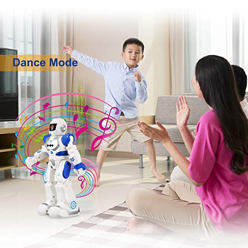 FUNEW Remote Control Robots for Kids RC Programmable Robotics with Infrared Controller Toys, Gesture Sensing Interactive Walking Singing Dancing Robot Kit for Childrens Entertainment,Blue