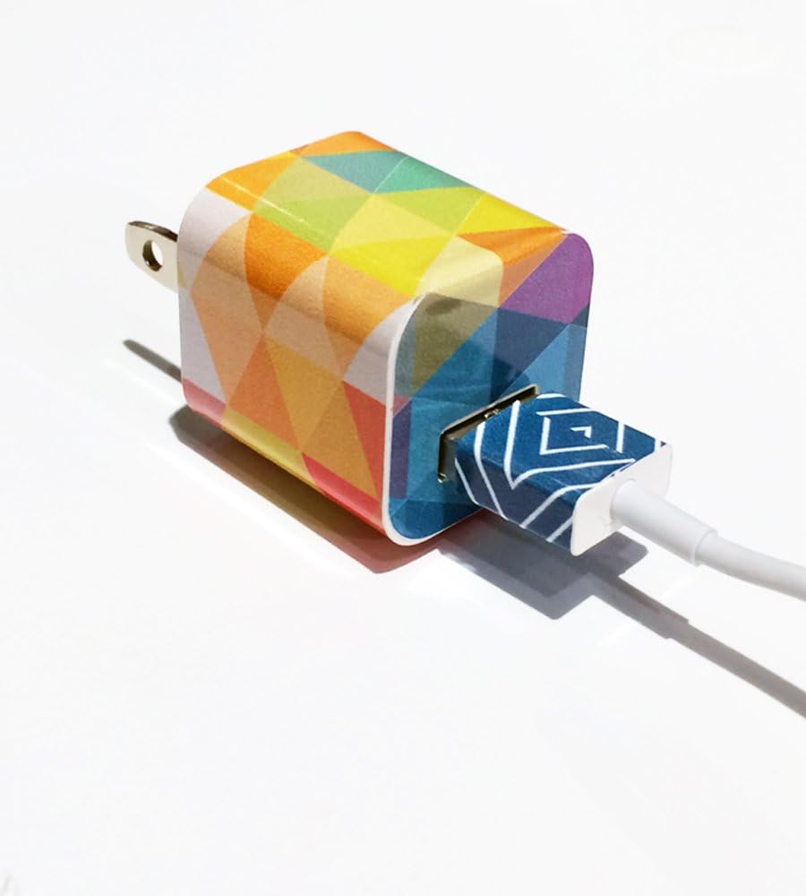 Tech Tattz Indies Hues USB iPhone Charger Stickers - Animal Charger Protector Decals - Personalize Your iPhone Charger or Buy as a Gift - Indies Hues