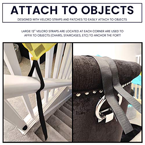 UrbanRed Blanket Fort Building Kit for Kids (6 Fort Blanket, 150SQFT