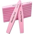 Sponge Nail File and Buffers for Nail Art Care Double Sides Design 100/180 Grit Nail Buffer Professional Manicure Nail Tools Color Pink Pack of 10pcs