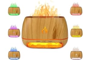 Woyuosn ZenFire Mist, Cozy Hoome 3 in 1 Himalayan Salt Rock Scent Diffuser Salt Rock Lamp for Office, Yoga, Genuine Wood Base