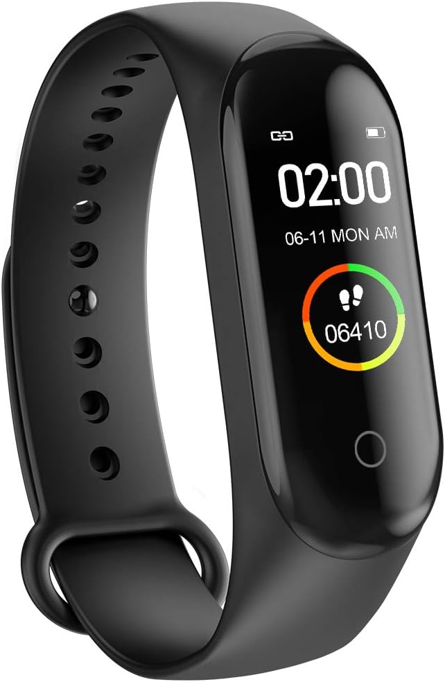wudidianzi M4 Smart Band Fitness Tracker, Activity Trackers Health Exercise Watch with Heart Rate and Sleep Monitor for iOS and Android