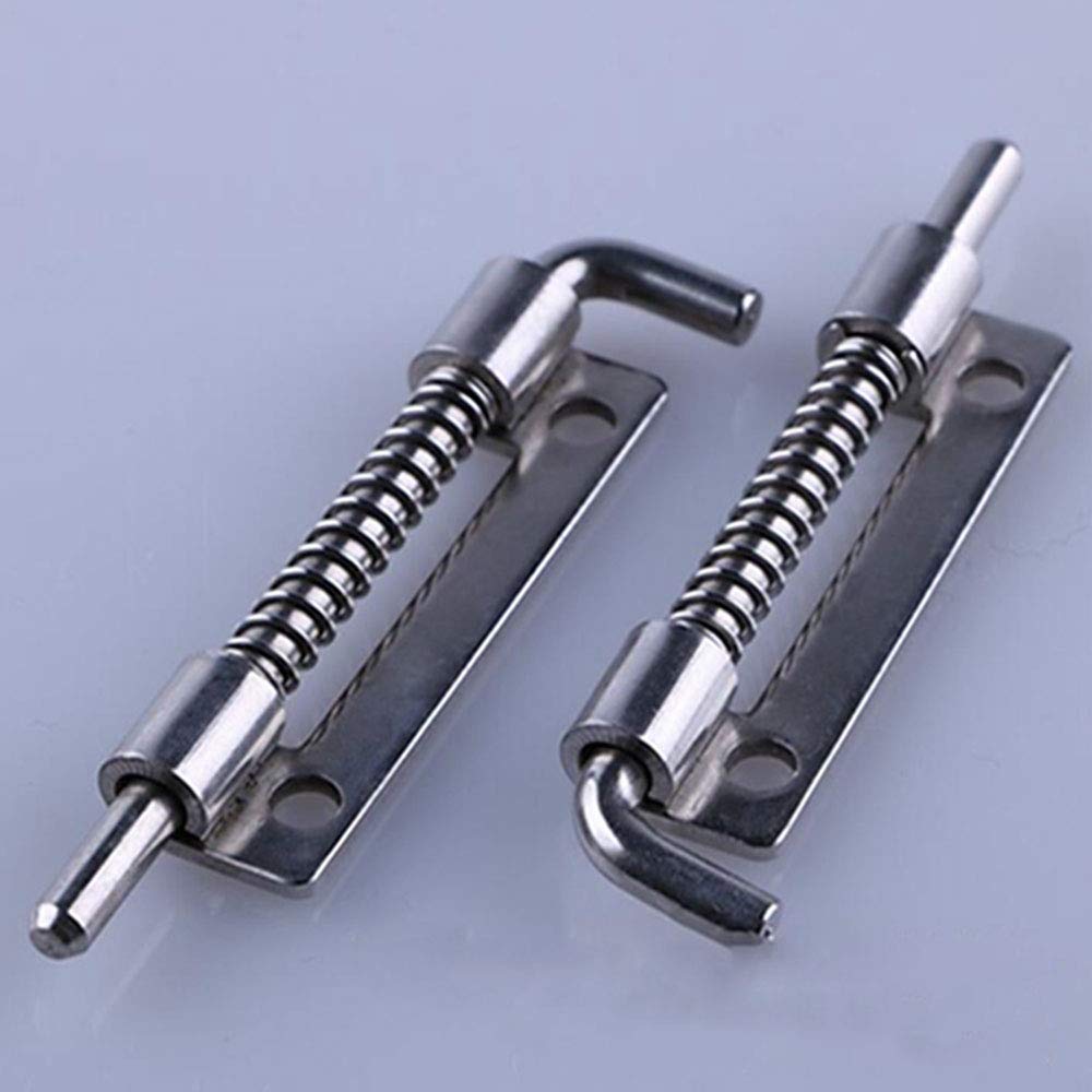 Animal Bolt, 1pcs Metal Lock Barrel Bolt Spring Loaded Latch w/Grip Heavy Duty for Gate Shed Door Tailgate Trailer Garage(Left)