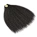 N&T Hair Extension Yaki Straight Hair Weave Bundles With Closure Natural Color 5 pcs (16 16 18 18 With 16)