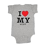 So Relative! Unisex Baby I Love My Aunt (Red Heart) Bodysuit
