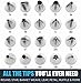 Chefast Cake Decorating Tip Set - 20 Piping Tips, 5 Frosting Bags, 4 Bag Ties, Couplers, Nail Flower, Reusable Pastry Bag, Brush and Gift Box - Great for Cakes, Cupcakes, and Cookies