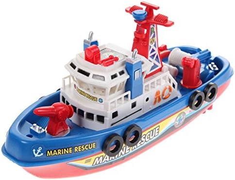 Iainstars Fire Boat Electric Boat Children Electric Toy Navigation Non-remote Warship